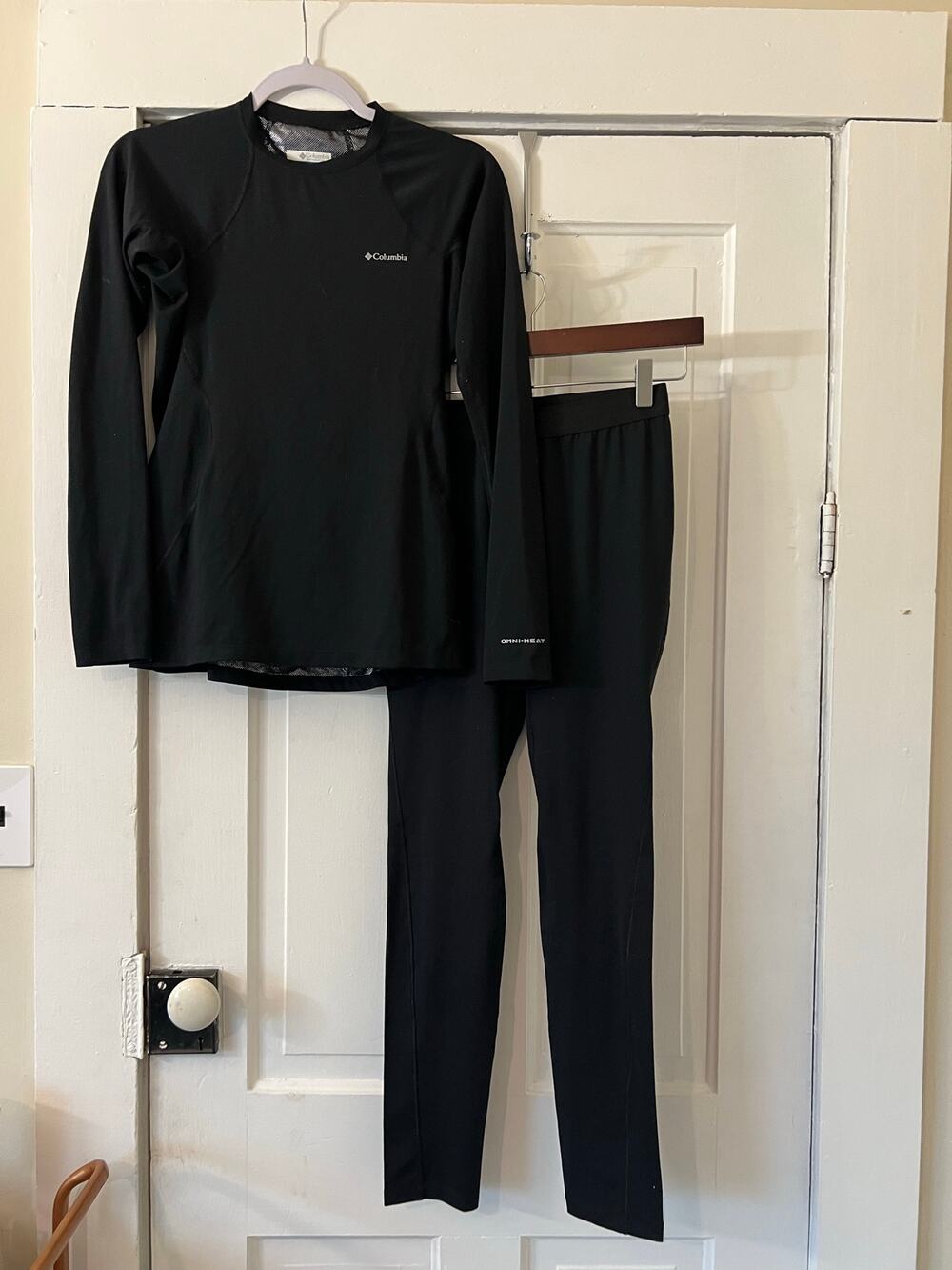 Columbia womens small omni heat reflective thermal layer set black winter snow
